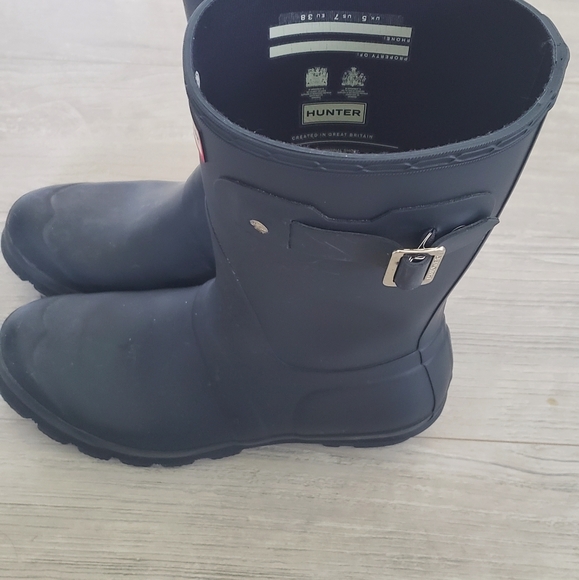 Hunter Original Tour Short Packable Rainboots w/Welly Socks - Picture 2 of 4